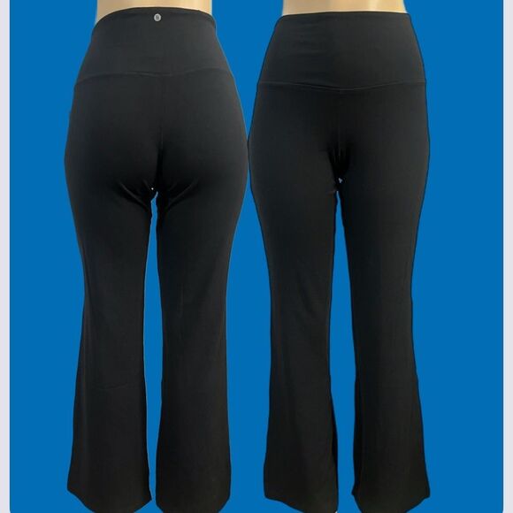 Victorias Secret Cotton High Waist Regular Length Flare leg leggings black XL - Picture 4 of 5